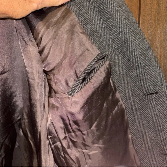 CALVIN KLEIN Gray Wool Blend Coat Size 54 - Picture 7 of 13